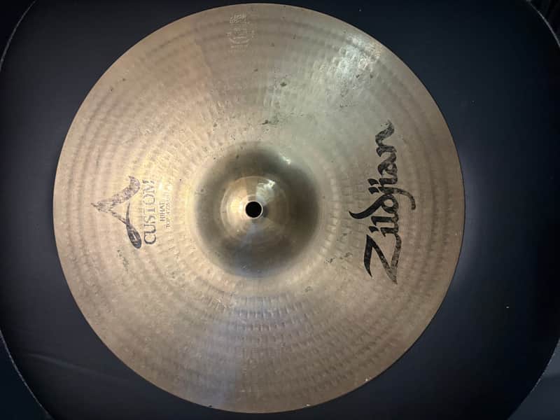 Zildjian 14" A Custom Hi-Hat Cymbal (Top) 1991 - Present - Brilliant - 998 grams image 1