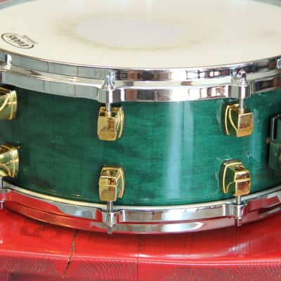 Yamaha Maple Custom Torquoise snare 14x5.5 image 3