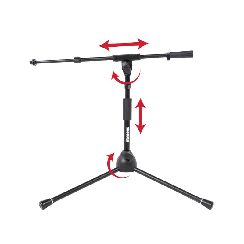 B-Stock Shure by Gator Low-Profile Tripod Mic Stand with Adjustable Height and Telescoping Boom; (SH-TRIPODSTANDLP) image 1