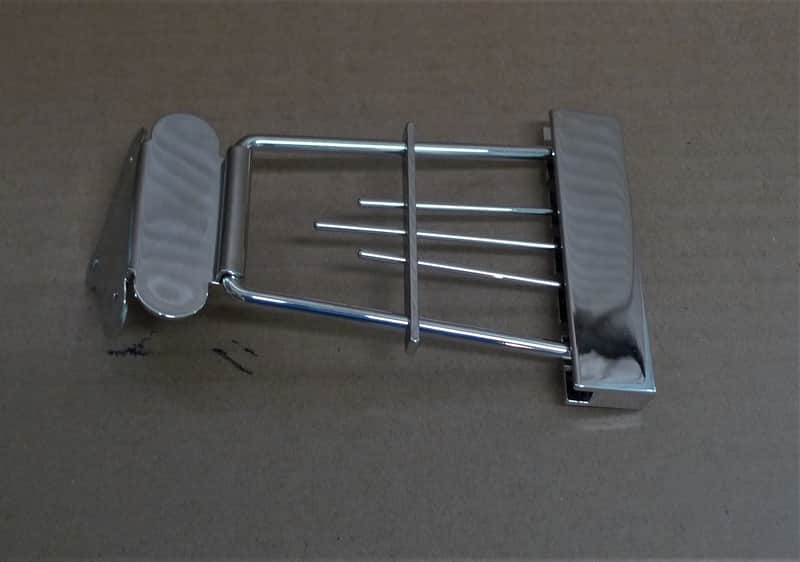 Genuine Hofner Chrome Tailpiece for Beatle Bass Guitar HCT-500/1 HCT500/1 Contemporary image 1