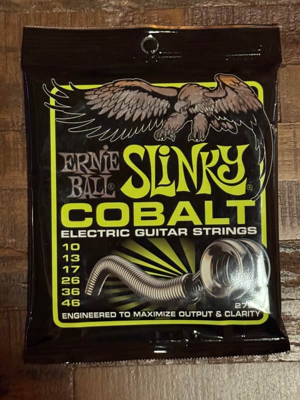 Ernie Ball 2721 Cobalt Regular Slinky Electric Guitar Strings (10-46) 2010s - Silver image 1