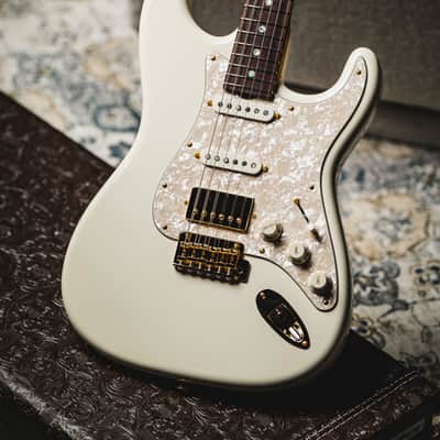 Don Grosh 30th Anniversary Limited Edition NOS Retro SSH-Olympic White w/Highly Figured 5A Roasted Birdseye Maple Neck, Indian Rosewood Fingerboard & Gold Hardware image 1