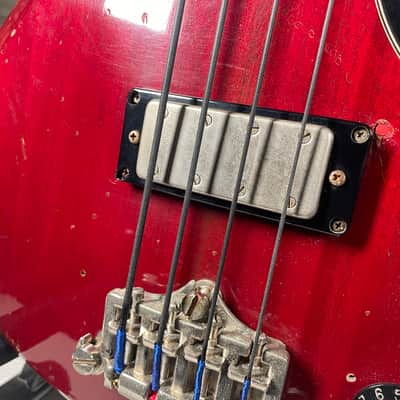 Greco EB-550 SG Bass 1983 - Cherry Red image 5