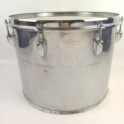 *Slingerland 12x16" 3Ply Chrome Over Wood Concert Tom Drum 70s Marching Quad COW image 4