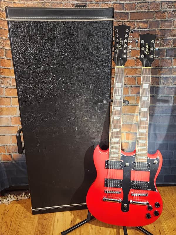 Cozart Double-Neck Guitar Cherry Red image 1