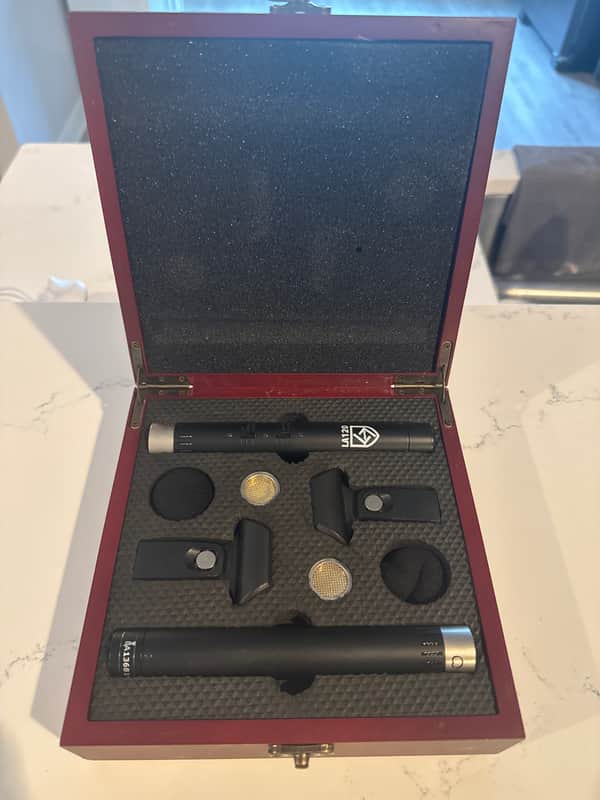 Lauten Audio LA-120 Small Diaphragm FET Condenser Microphone Stereo Pair 2010s - Black image 1