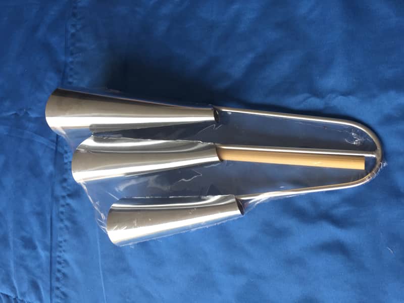 7" 6" 5" Triple Agogo Steel Chromed Professional Hand Percussion Aluminum image 1