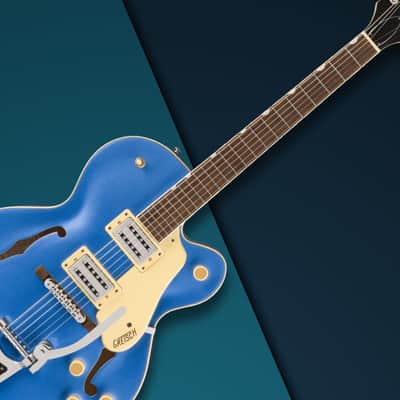 Gretsch G2420T Streamliner Hollow Body 6-String Right-Handed Electric Guitar with Laminated Maple Body, Bigsby B60 Vibrato Tailpiece and Laurel Fingerboard (Fairlane Blue) image 6