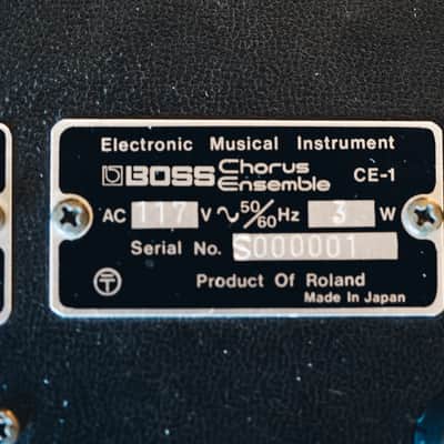 *Holy Grail* Roland Boss CE-1 Chorus Ensemble Serial #S000001 image 3