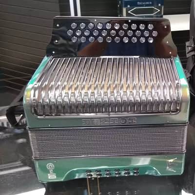 Hohner C-II Button Accordion Green To Gold image 1