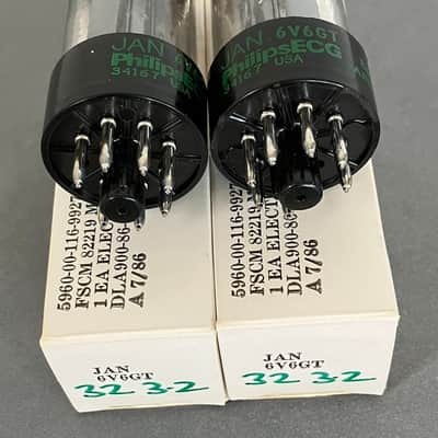 Philips JAN 6V6 GT Power Tubes - Matched Pair Tubes (2) image 2