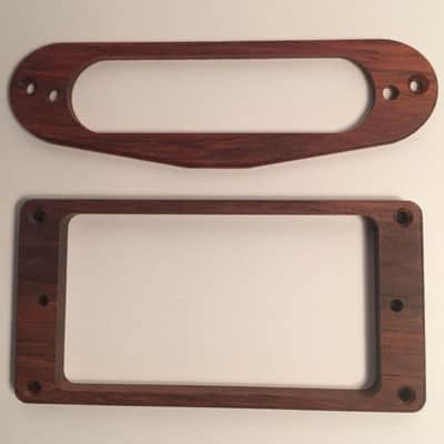 Guilford Genuine Cocobolo Flat H/S Humbucker Strat Pickup Ring Set - USA image 1
