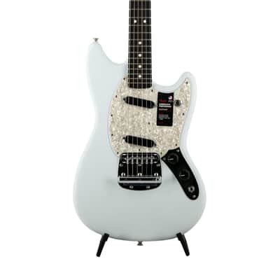 Fender American Performer Mustang Electric Guitar Rosewood Fretboard, Satin Sonic Blue, US2102XXXX image 4