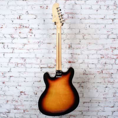 Squier 2022 Affinity Series Starcaster Semi-Hollow Electric Guitar 3 Tone Sunburst USED image 8