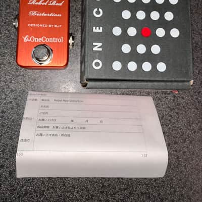 One Control Rebel Red Distortion Guitar effects pedal image 1