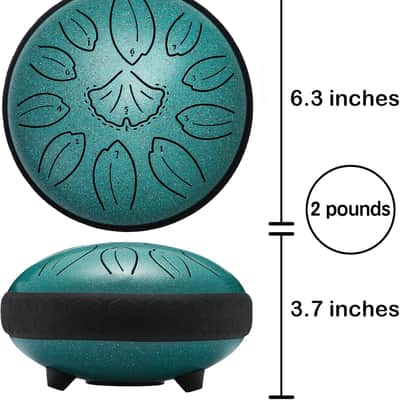 6-Inch Steel Tongue Drum – 11-Note Percussion Instrument, Rain Drum Style, Melodic & Relaxing Sound image 5