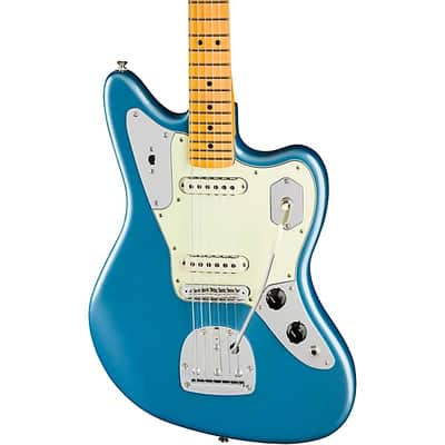 Fender American Professional Classic Jaguar Electric Guitar. Maple Fingerboard, Faded Lake Placid Blue image 2