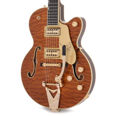 Gretsch Limited Edition Falcon Center Block Jr. with Bigsby Quilted Maple Roundup Orange (Serial #JT25010054) image 2