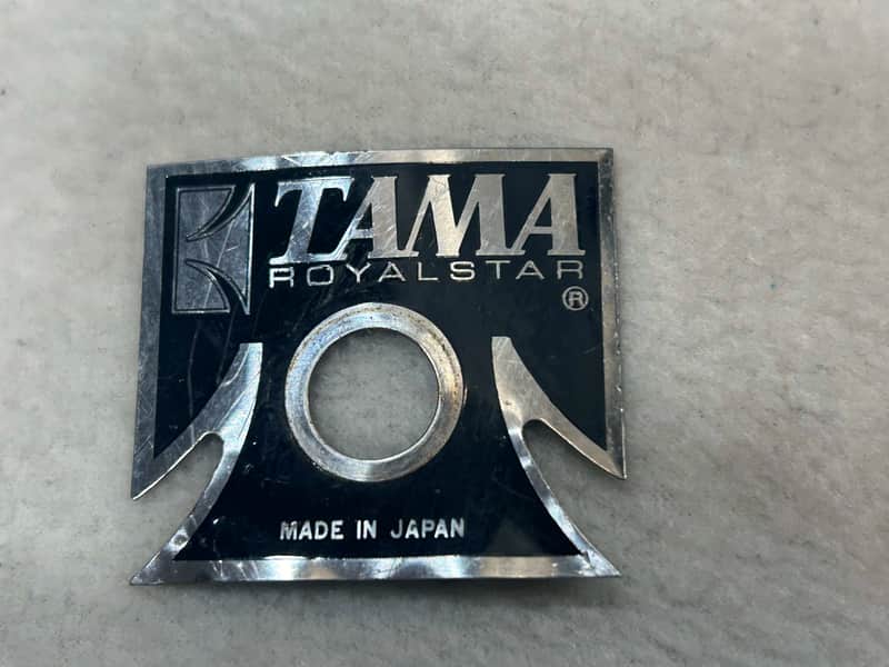 Tama Royalstar Badge (TDG-D-244) 80's - black/silver image 1