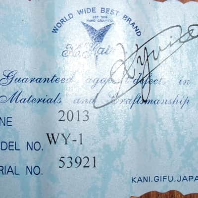 2013 K Yairi WY-1 Electric Acoustic Guitar with cutaway+K Yairi Hard Case image 23