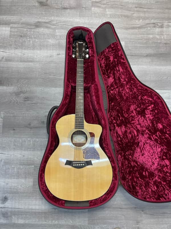Taylor 214ce Plus Acoustic-Electric Guitar - Natural - w/ Hard Case - Clean image 1