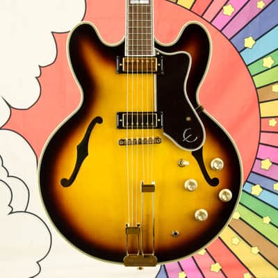 Epiphone Sheraton Frequensator Semi-hollowbody Electric Guitar - Vintage Sunburst, Gig Bag image 1