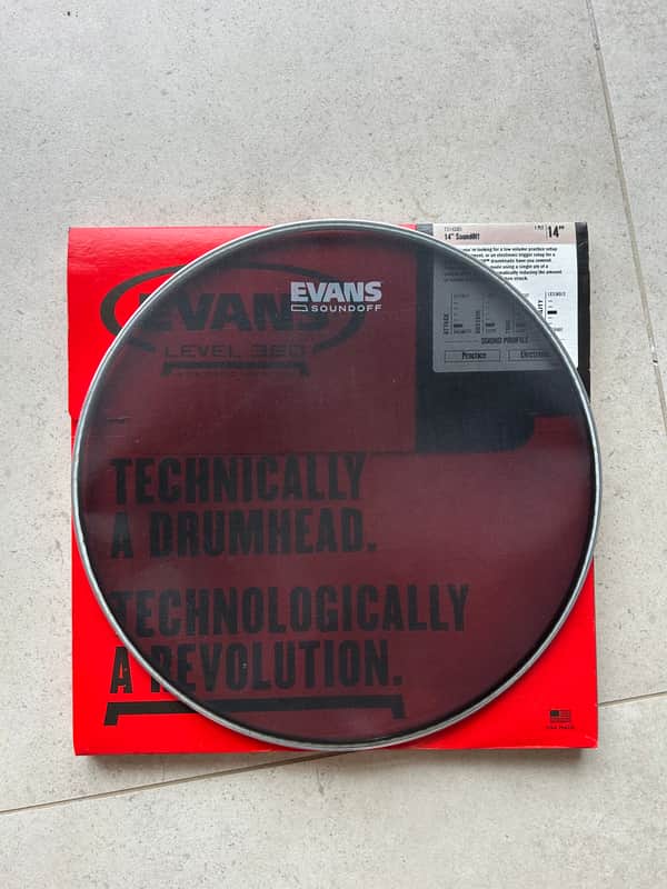 Evans TT14SO1 SoundOff Drum Head - 14" 2018 - 2020 - Black image 1