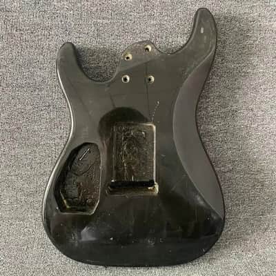Black HH Electric Guitar Body with Tremolo Route image 4