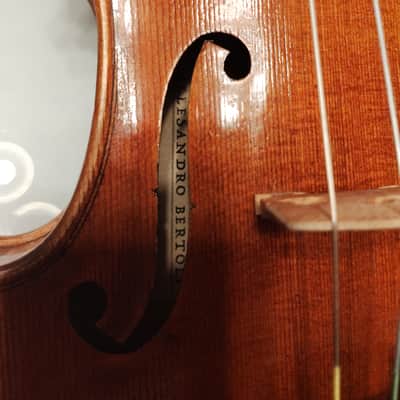 Alessandro Bertoli 4/4 Full size violin 2018 plus g Werner pernambuco bow and old case image 4