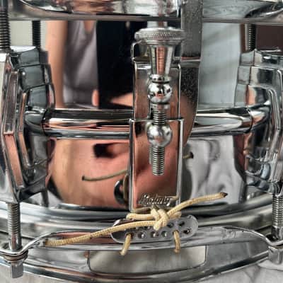 Ludwig Super-Ludwig COB (Supraphonic) 5x14" 10-Lug Brass Snare Drum with Keystone Badge 1960 - 1963 - Chrome over Brass image 4