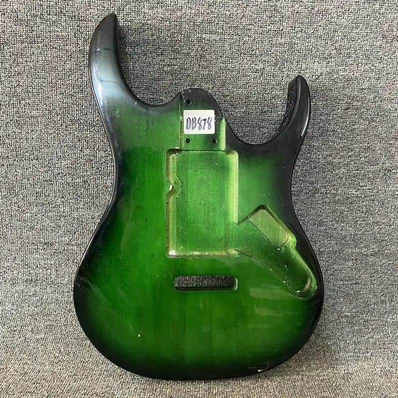 Green Burst Solid Basswood Guitar Body DIY Project image 1