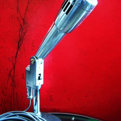 Vintage 1950's Calrad DM-17 dynamic microphone High Z w cable Lafayette Olson Aiwa Electro Voice 664 image 2