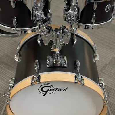 GRETSCH 4PC USA BROOKLYN 20-10-12-14 SATIN BLACK METALLIC - FLOOR MODEL image 11