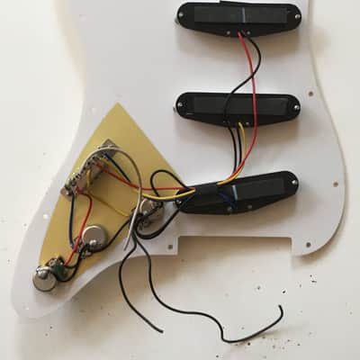 Vintage Relic Fender Squier Strat Guitar Fully Loaded Pickguard Pickups White image 4