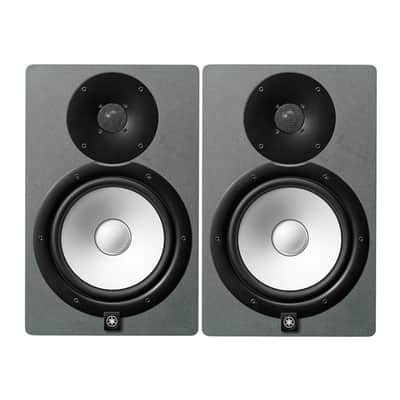 Yamaha HS8 Studio Monitor Powered Speaker with 8-Inch Cone Woofer and Room Control (Slate Gray, 2-Pack) Bundle (2 Items) image 1