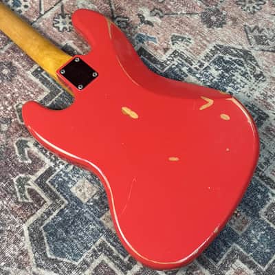 2015 Fender Road Worn ‘60s Jazz Bass Fiesta Red Electric Bass Guitar! image 10