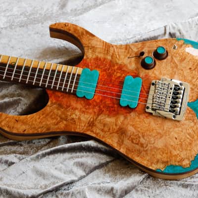 GB Liuteria Boutique guitar Ergal 6 string illuminated resin image 9