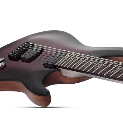 Schecter Omen Elite-7 Multiscale Black Cherry Burst image 3
