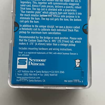 Seymour Duncan STK-S6 Custom Stack Plus Strat Pickup image 2