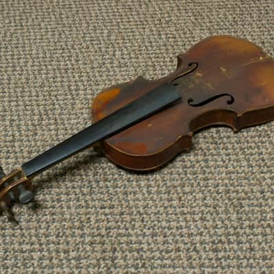 Vintage  Antonius Stradivarius Cremonensis Faciebat Anno 1721 Copy Violin For Repair image 1