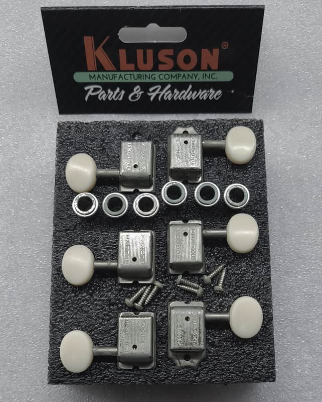 Aged Relic Nickel Kluson Deluxe 6 in Line Vintage 