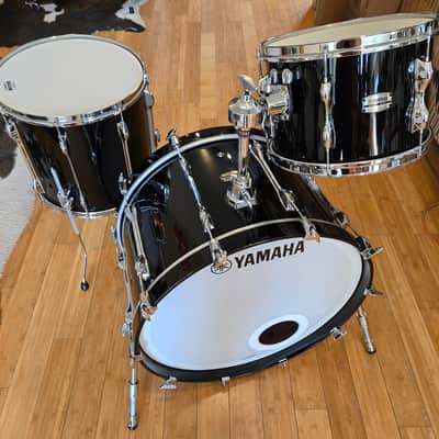 Drum Kits - Yamaha Recording Custom 14x24 9x13 15x16 (Solid Black) image 1