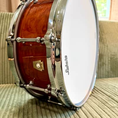 Ludwig Classic Maple Exotic Bubinga 14x5 Snare — Tube Lugs, Die-Cast Hoops, P86 image 13