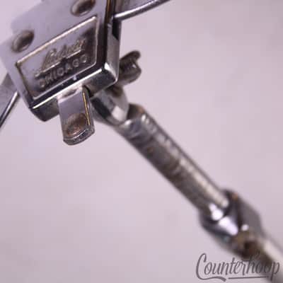 *Ludwig Atlas #1363 Flat Base Snare Drum Stand Chrome Vintage 60s Flush Chicago* image 3