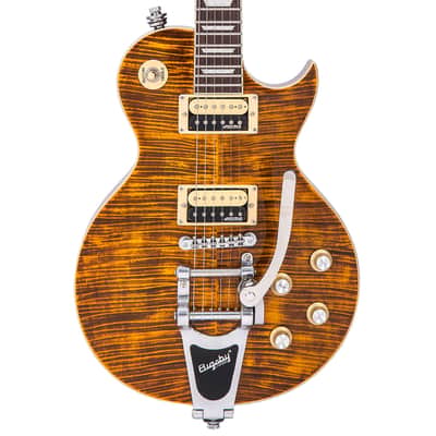 Vintage V100AMB ReIssued w/Bigsby Flamed Amber image 1