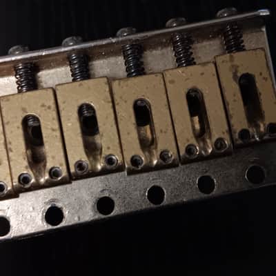Unbranded Strat tremolo gold vintage spacing 1 piece image 5