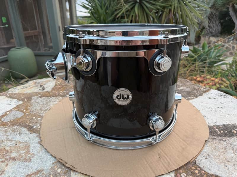 DW Collectors Piano Black Maple 13 x 11 Tom Drum Collector's - EXCELLENT image 1