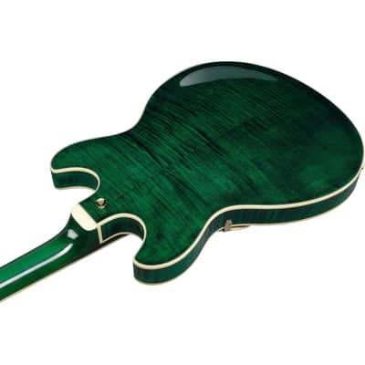Ibanez AS93FM Artcore Expressionist Semi-Hollow Guitar - Transparent Moss Green image 7