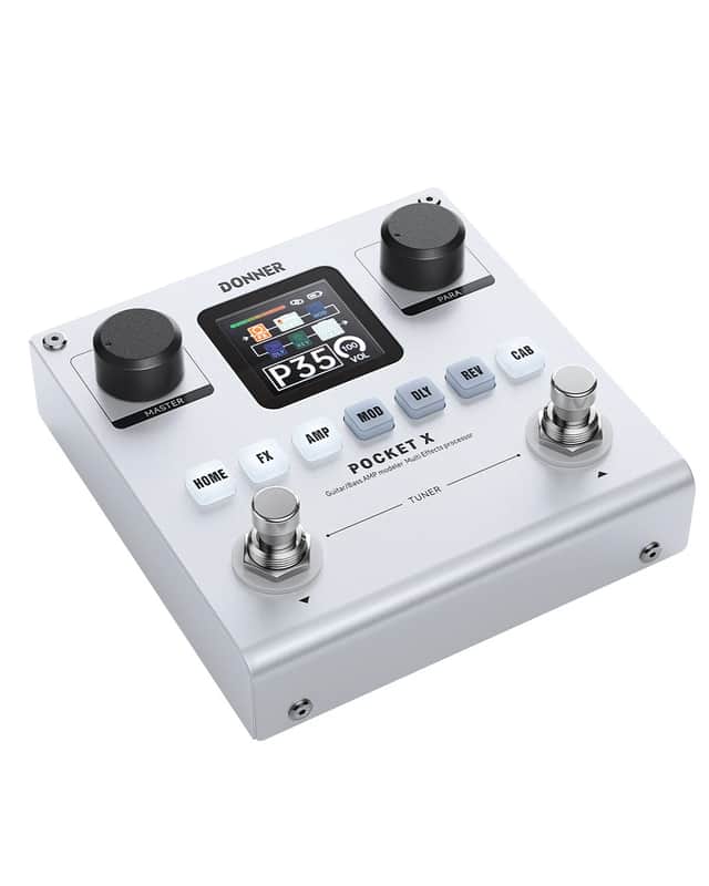 Donner Pocket X Multi Effects Pedal Electric Guitar & Bass AMP Modeler 62 Effect image 1