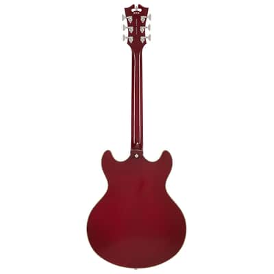 D'Angelico Premier DC Semi-Hollow Guitar - Burnt Red - Open Box image 8